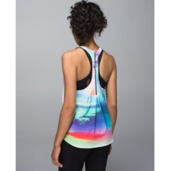 Lululemon HTF Sky to Seawheeze Lightened Up Singlet Racerback Tank Top Sz 6? EUC - Picture 7 of 7